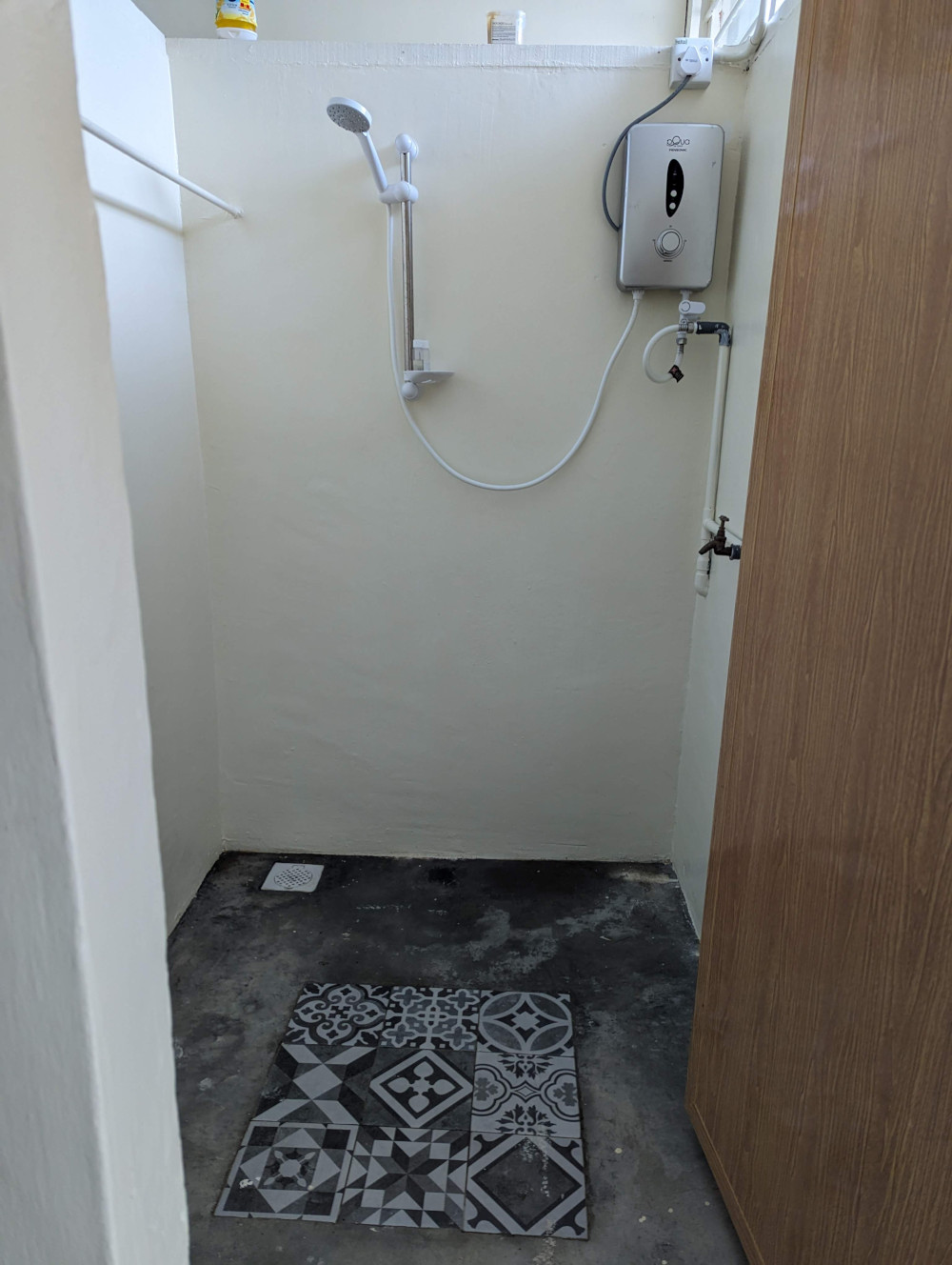 Bathroom with heater